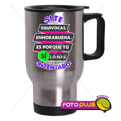 Termo en Sublimación Metal Personalizado 16 oz en Acero inoxidable Foto Plus