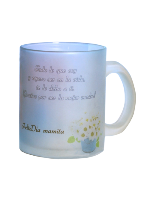 Taza Vidrio Esmerilado