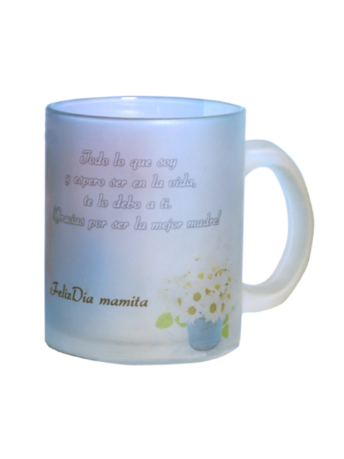 Taza Vidrio Esmerilado