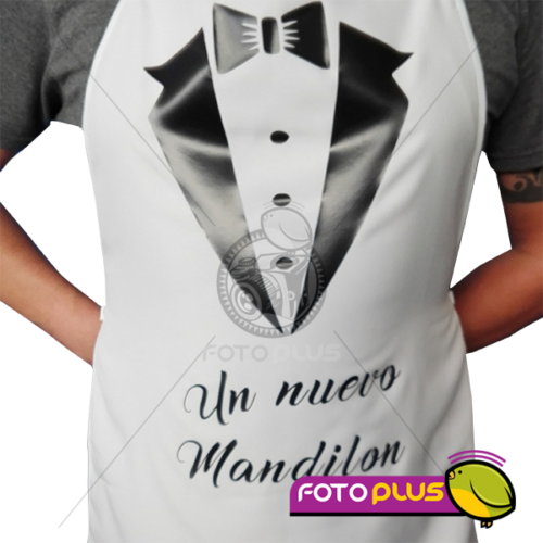 Mandil de Sublimación Personalizado color Blanco Foto Plus